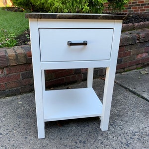 Farmhouse nightstand/side table image 5