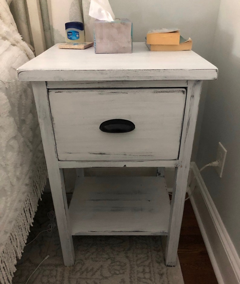 Farmhouse nightstand/side table image 6