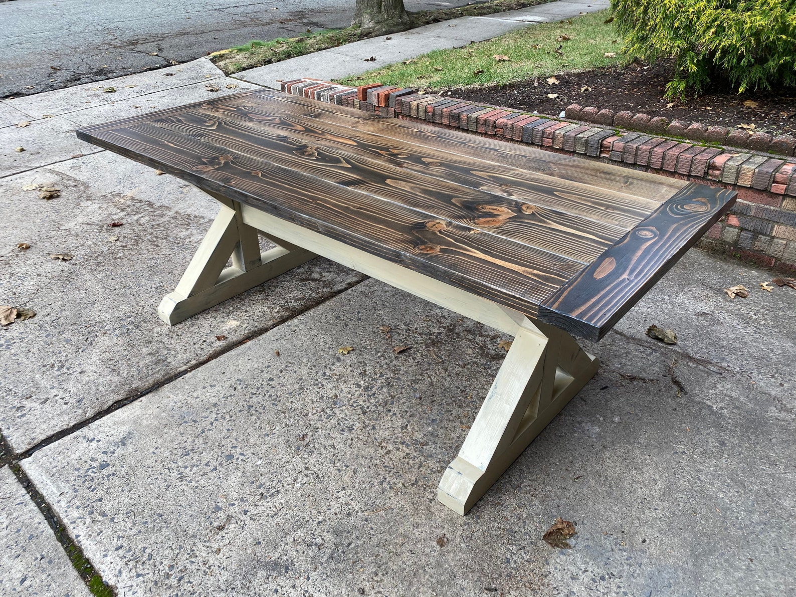 X Legs Farmhouse Dining Table | Etsy