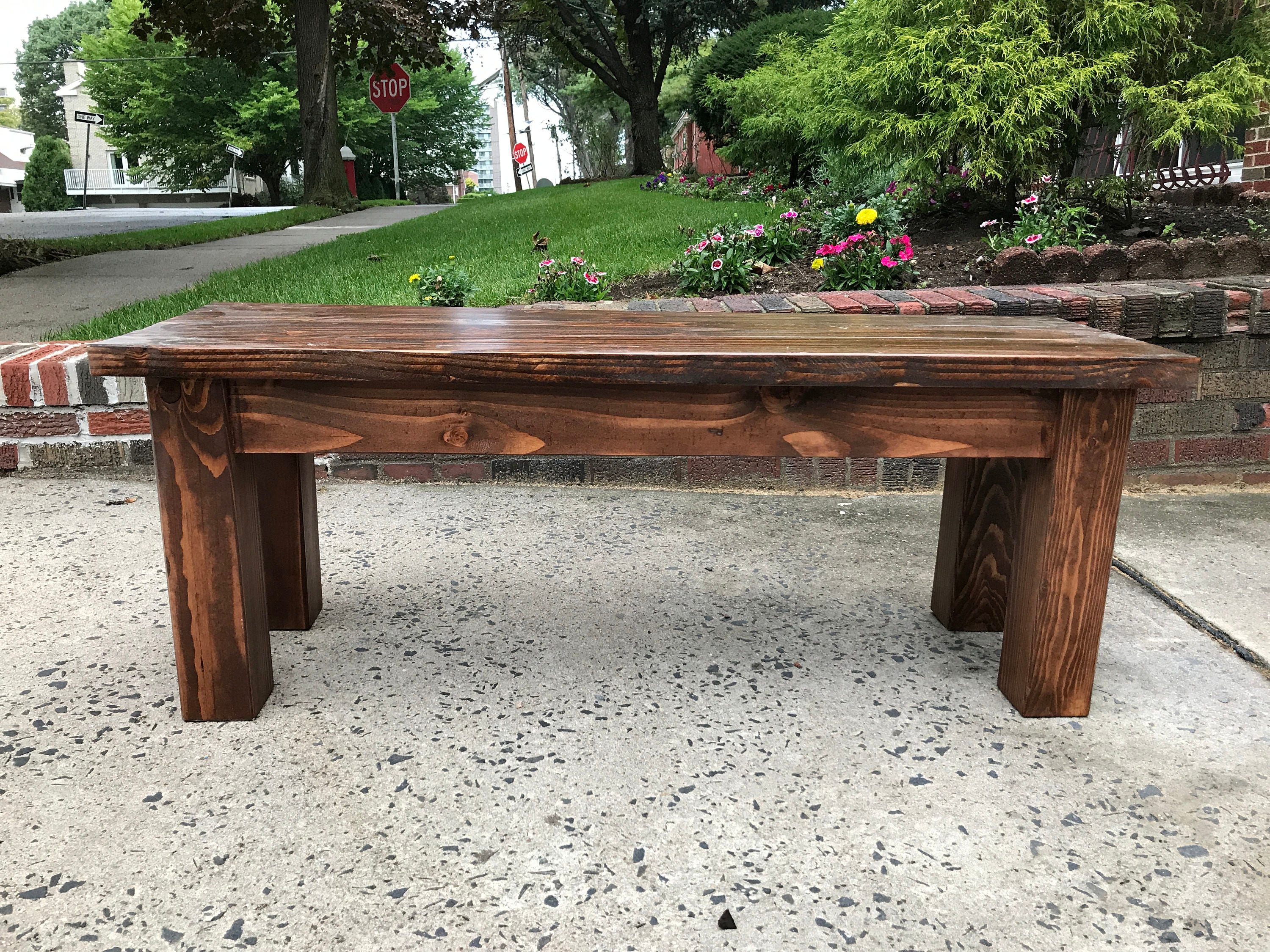 Farmhouse Bench dining Bench Etsy Ireland
