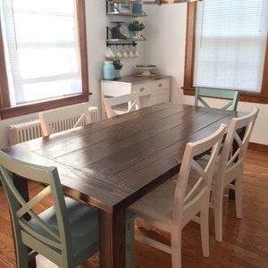 Farmhouse Dining Table with breadboard ends