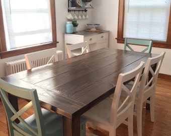 Farmhouse Dining Table With Breadboard Ends