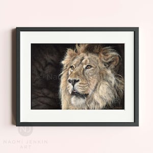 Lion Art Print - Limited edition giclée print - A3, A4