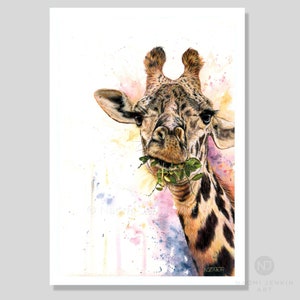 Giraffe Art Print - Limited Edition giclée fine art print - A3, A4