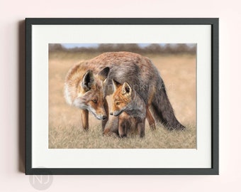Fox Art Print - Limited edition giclée print - A2, A3, A4