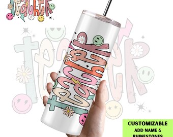 Teacher Tumbler Gift Custom Gift for Teacher Gifts Personalized Teacher Appreciation Gift Teacher Life Gift Teacher name skinny Tumbler