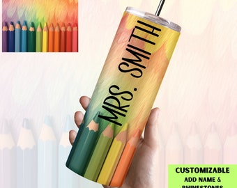 Teacher Tumbler Gift Custom Gift for Teacher Gifts Personalized Teacher Appreciation Gift Teacher Life Gift Teacher name skinny Tumbler