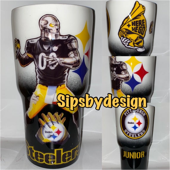 Pittsburgh Steelers Football 20oz stainless steel drink tumbler