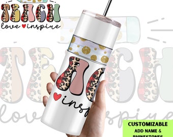 Teacher Tumbler Gift Custom Gift for Teacher Gifts Personalized Teacher Appreciation Gift Teacher Life Gift Teacher name skinny Tumbler