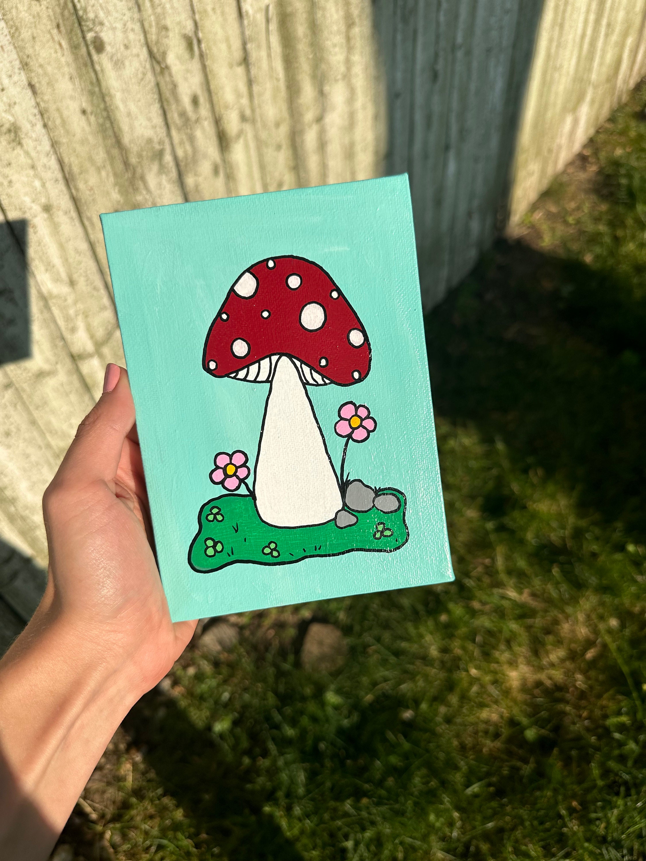 Simple mushroom painting