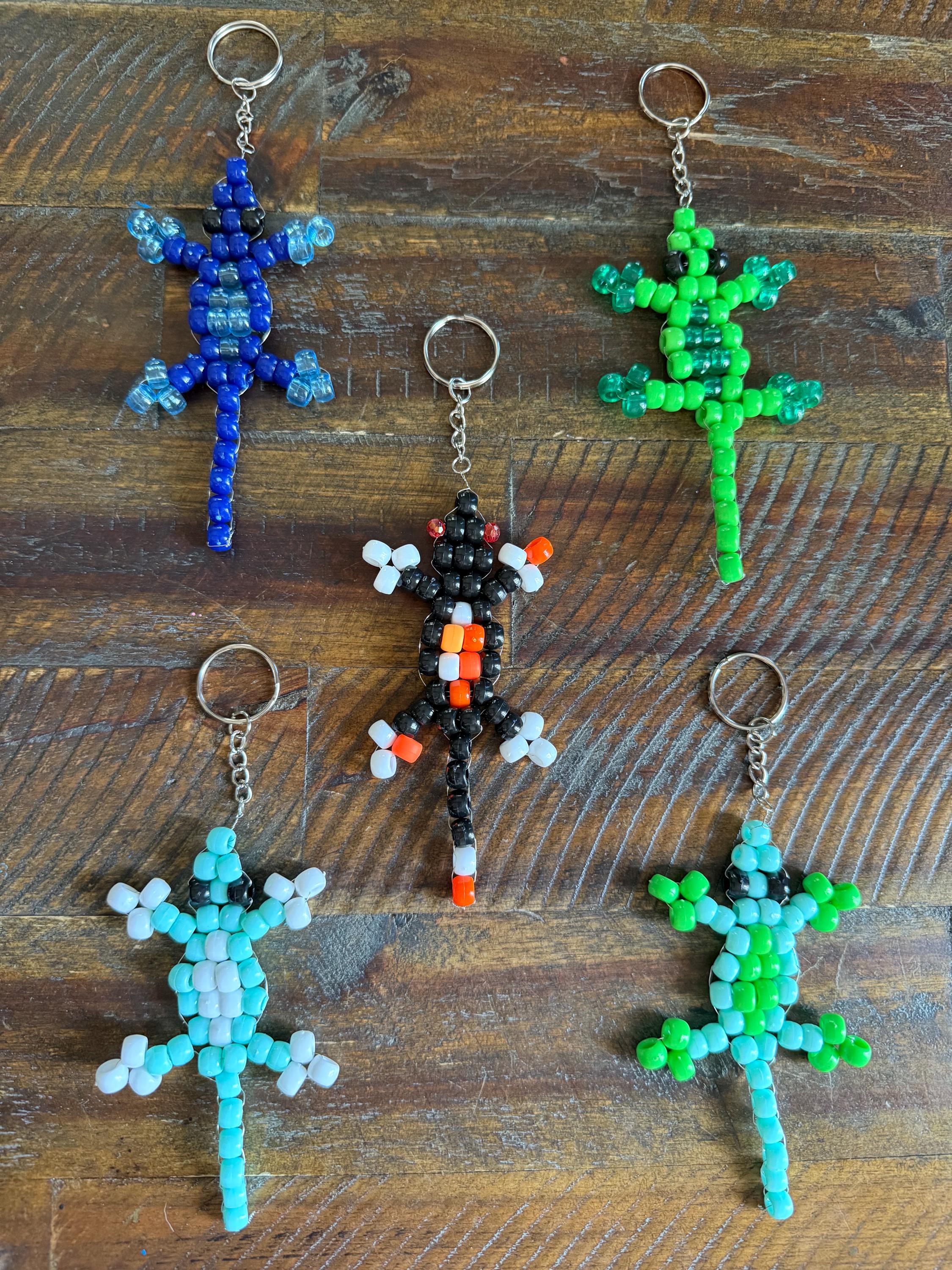 Eidechsen Sound Schlüsselanhänger 2er Set - Lustiges Zappelspielzeug Mit Licht & Geräuschen