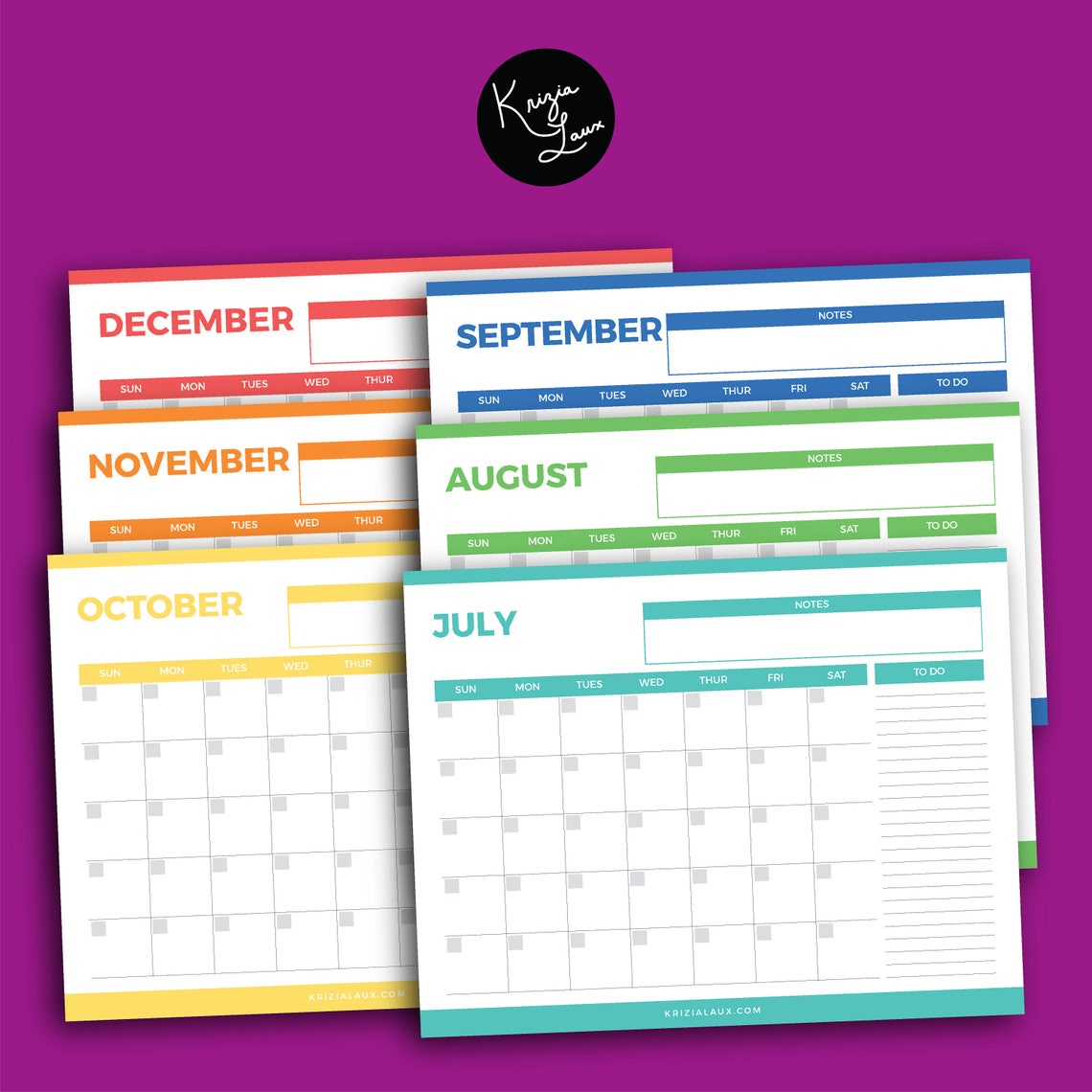 Monthly Planner Editable Fillable Printable Household | Etsy