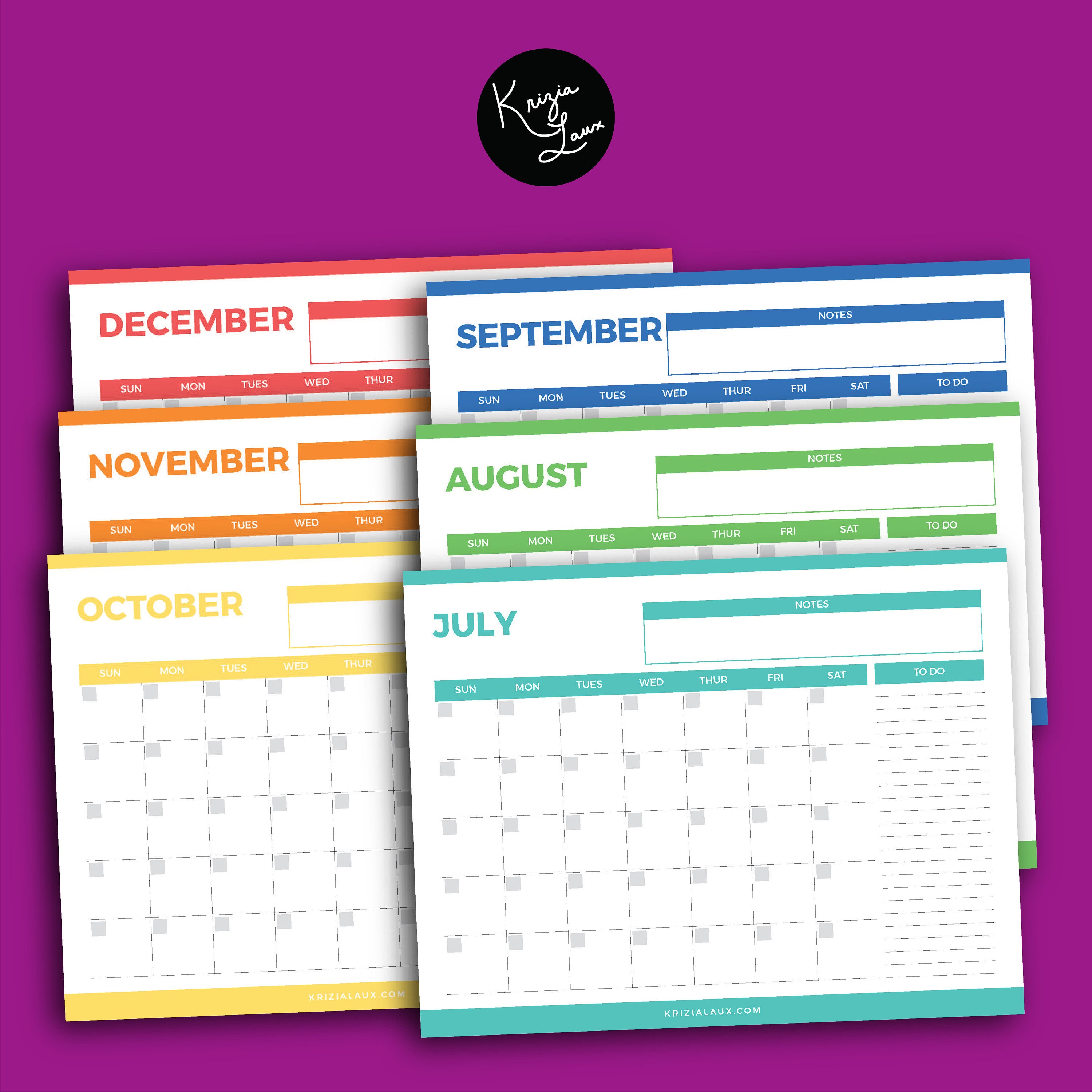Monthly Planner Editable Fillable Printable Household | Etsy