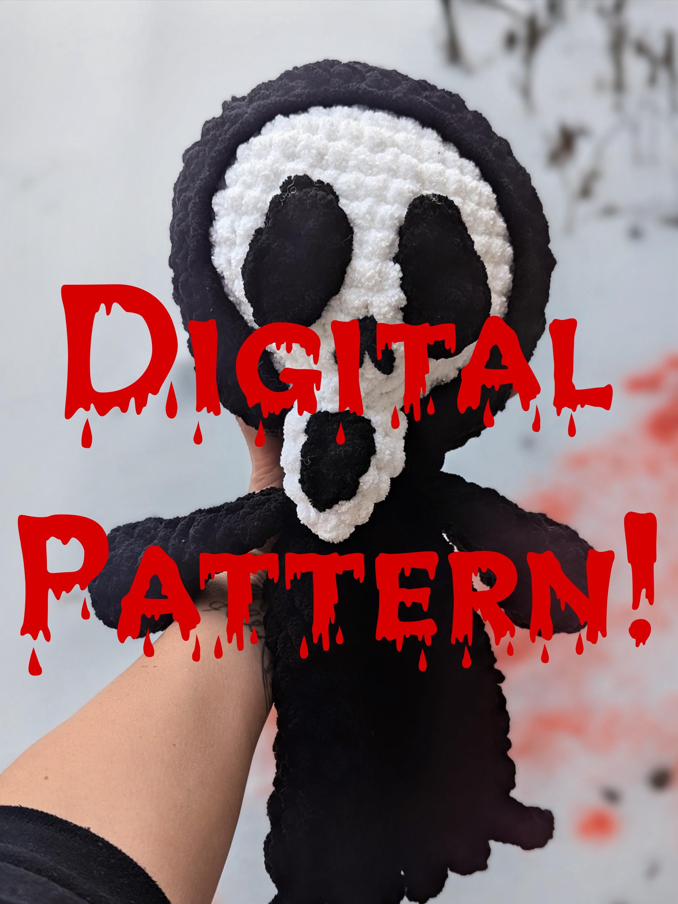 24 Ghostface Crochet Patterns for Spooky Decor, Gifts, and Amigurumi Fun 13 Ghostface Snuggler Crochet Pattern