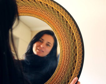 String Art Mirror,  geometry mirror,   home wall décor,  3D mirror,  New Age spiritual  design
