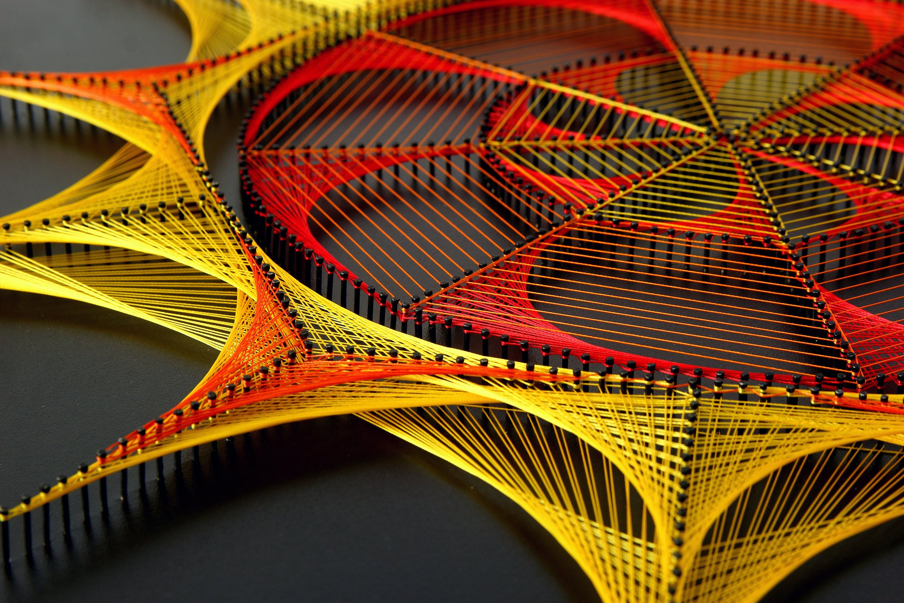 Wall art The Sun sacred geometry string art home decor wall Etsy