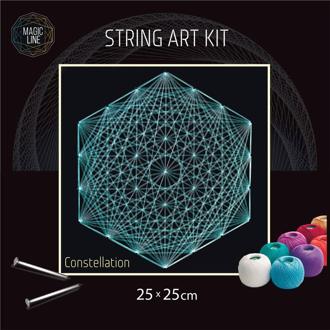  WEBEEDY DIY 3D String Art Kit for Adults Beginners Witch Hat  String Art Kit DIY Adult Halloween Holiday Craft Project Wall Art