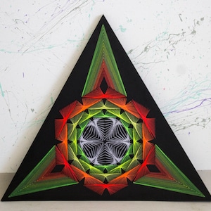 TRIANGLE string art sacred geometry string art geometry mandala zen  decor wall hangings spiritual picture special gift yoga studio design