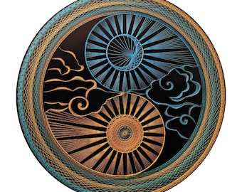 string art Yin Yang ,sun and moon,wondeful decor