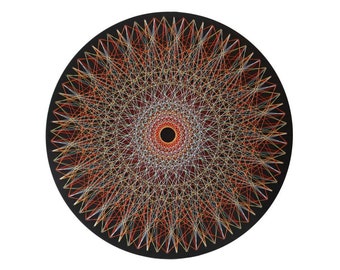 string art mandala  wall art  sacred geometry psychedelic wall art home decor wall décor  Zen 3D art New Age spiritual gift meditation