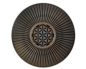 Sztuka sznurkowa „Kwiat życia”, wzór sztuki sznurkowej, święta geometria, sztuka paznokci, sztuka ścienna, dekoracja ścienna, mandala, sztuka 3D, New Age, prezent, sztuka sznurkowa