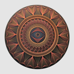 string art EYE OF SHAMAN wall art sacred geometry Home & Living home decor wall décor Mandala Zen 3D art New Age spiritual gift meditation