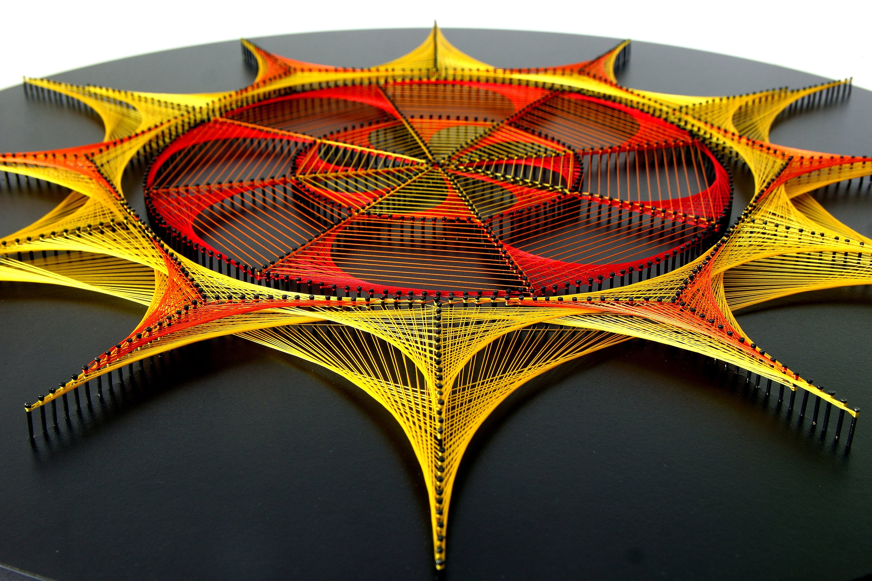 Wall Art the Sun Sacred Geometry String Art Home Decor Wall Etsy