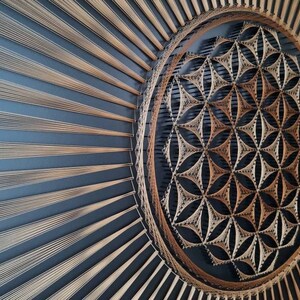 String Art FLOWER OF LIFE Mandala Sacred Geometry Psychedelic Wall Art ...
