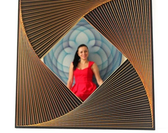 string art Mirror , geometry decor string art home decor, wall décor, 3D art New Age, wonderful design