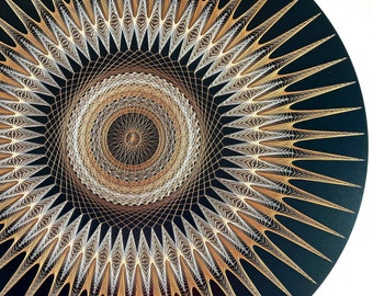 string art mandala prosperity sacred geometry 3D art zen spiritual wall artdecor home decor gift cosmos harmony yoga studio design