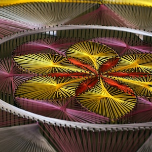 arte de cuerdas geometría sagrada psicodélico arte de cuerdas decoración del hogar decoración de pared Mandala Zen arte 3D Nueva Era regalo espiritual meditación