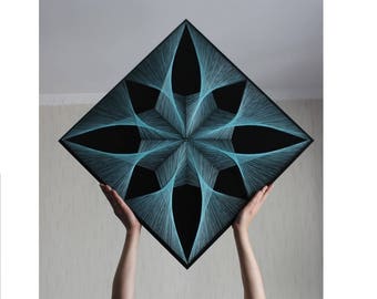 string art Christmas star Wall art Designinterior  Office decor Wall décor Mandala Zen Design yoga studio nailart stringart gifts best gifts