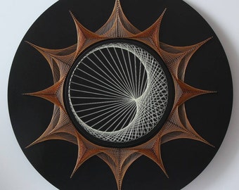 string art SUN AND MOON sacred geometry 3D art zen spiritual wall artdecor home decor housewarmin gift cosmos harmony yoga studio design