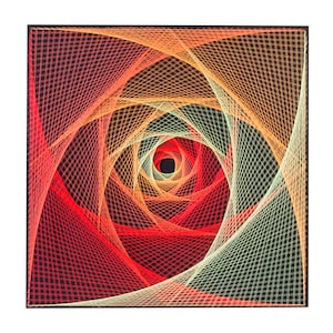 Wall Hangings ROSE OF SPACE stringart sacred geometry Interior design psychedelic Yoga art Feng shui wall art wall décor Mandala Zen 3D art