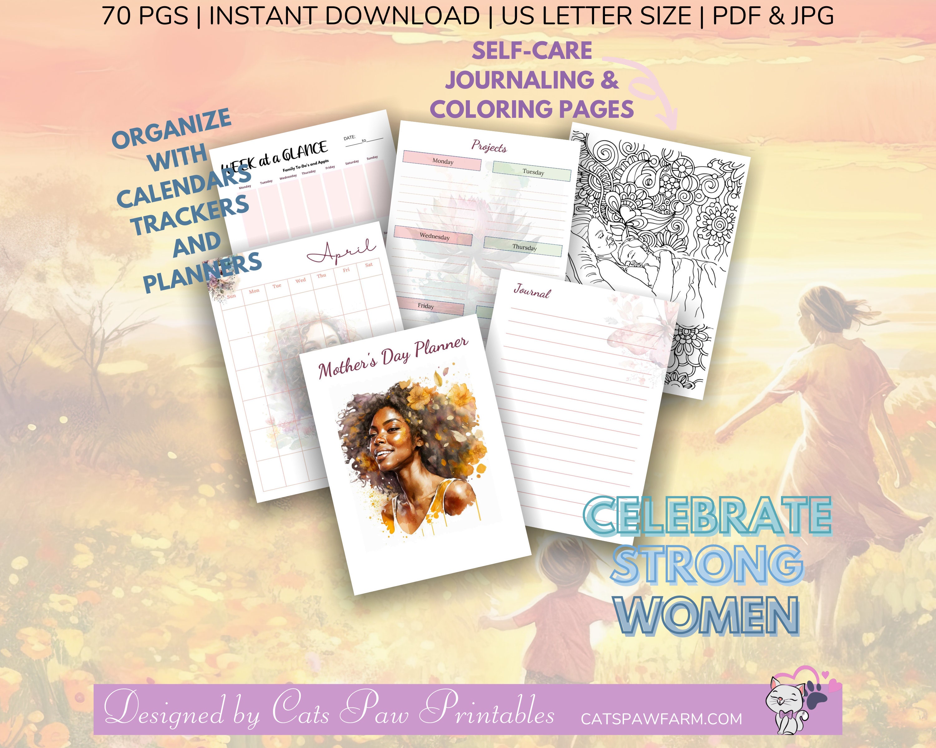 Mother's Day Planner-tracker-coloring Book: Planner, Meal Prepper ...