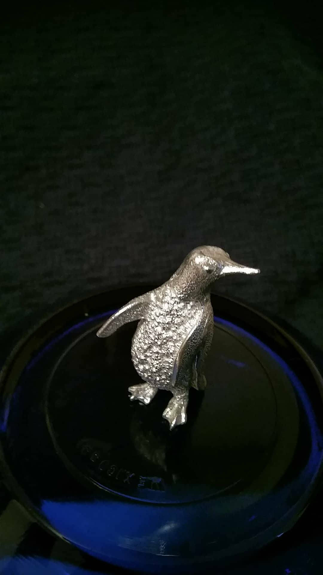 1 Solid Pewter Penguin Figurine Free Standing Sold Etsy