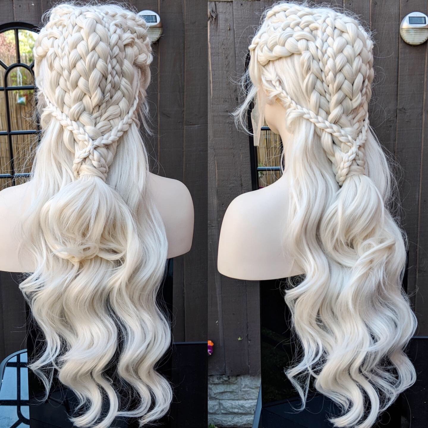 Khaleesi Blonde Long Wig Silver Mother Of Dragon Daenerys Targaryen Hair Cosplay