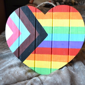 Inclusive Pride Flag Heart Hanging - LGBTQ+