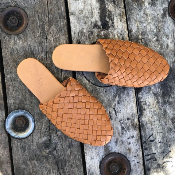 woven loafer slides