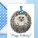 Hedgehog Birthday Card, Printable Card, Printable Envelope, Woodland ...