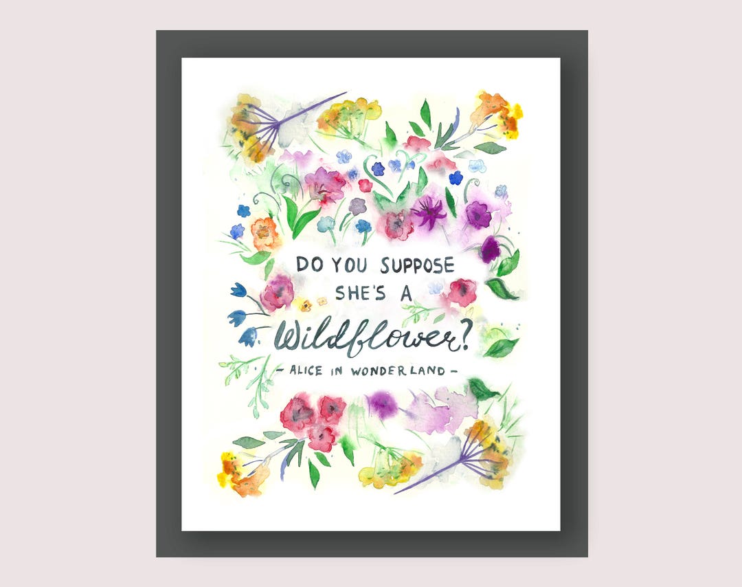 PRINTABLE She's a Wildflower Inspirational Quote, Dorm Art, Printable ...