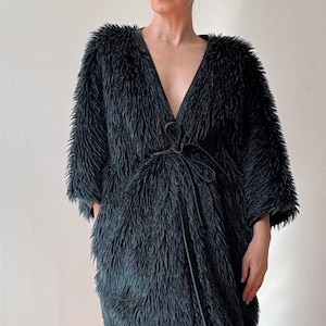 Vintage Bonnie Cashin Faux Fur Noh Coat