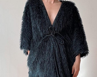 Vintage Bonnie Cashin Faux Fur Noh Coat