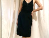 Beautiful Plush Vintage Mohair Pencil Skirt Vintage Mohair Skirt Black Mohair Skirt Vintage Black Skirt