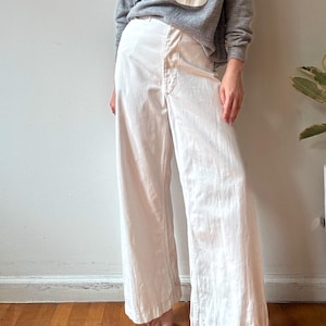 Vintage US Navy White Cotton Sailor Pants
