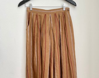 Vintage Linen Striped Palazzo Gauchos