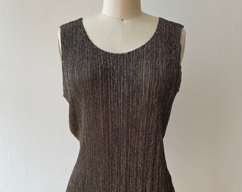 Vintage Issey Miyake Pleats Please Bronze Top