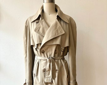 Vintage Christian Dior Beige Belted Trench Coat