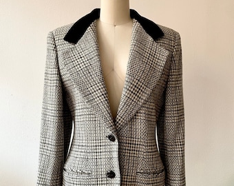 Vintage 1980s Giorgio Sant Angelo Wool Tweed Blazer