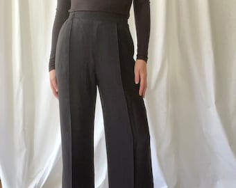 Vintage Gianfranco Ferre Black Pinstripe Trousers